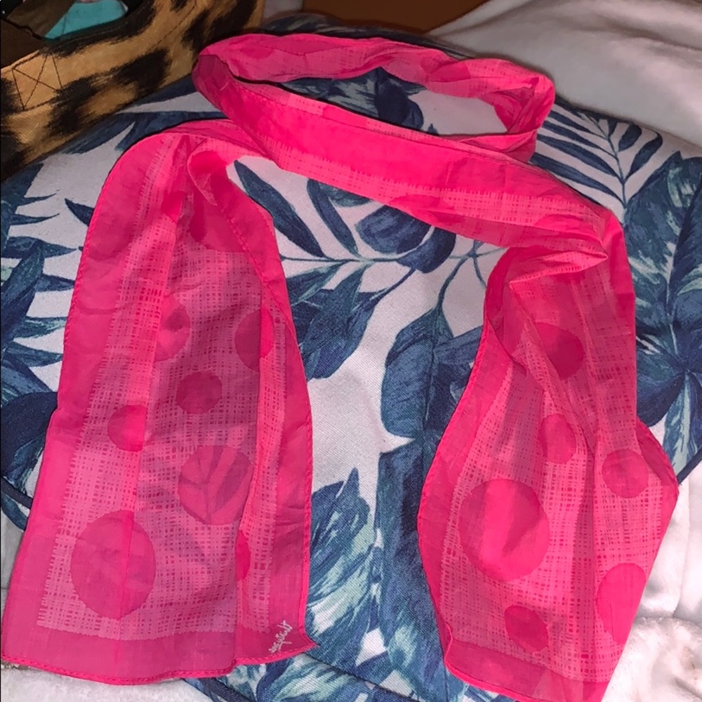 Pink Polka Dot Ascot/Scarf/Decor